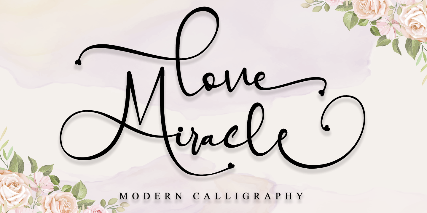 Beispiel einer Love Miracle-Schriftart